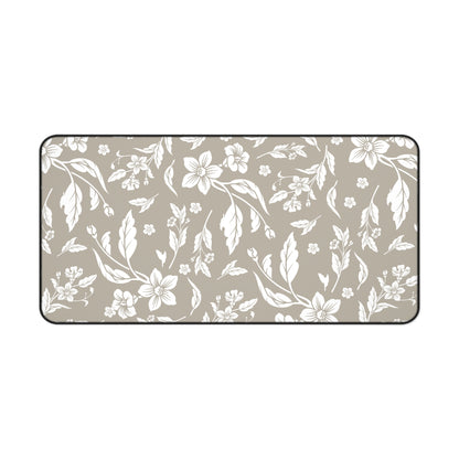 Warm Stone Floral Desk Pad (12x18, 12x22 or 16x32)
