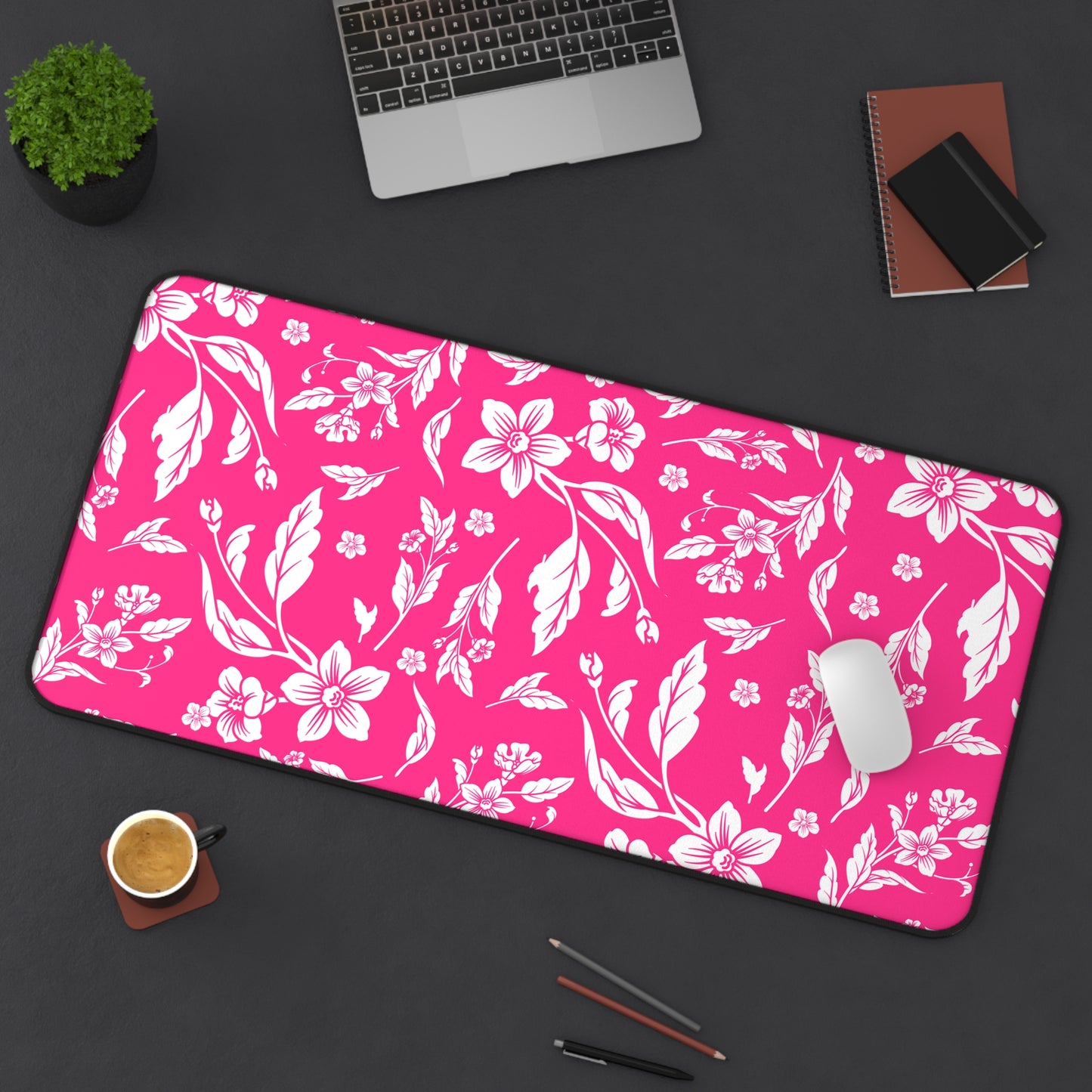 Pink Floral Desk Pad (12x18, 12x22 or 16x32)
