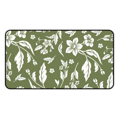 Olive Floral Desk Pad (12x18, 12x22 or 16x32)