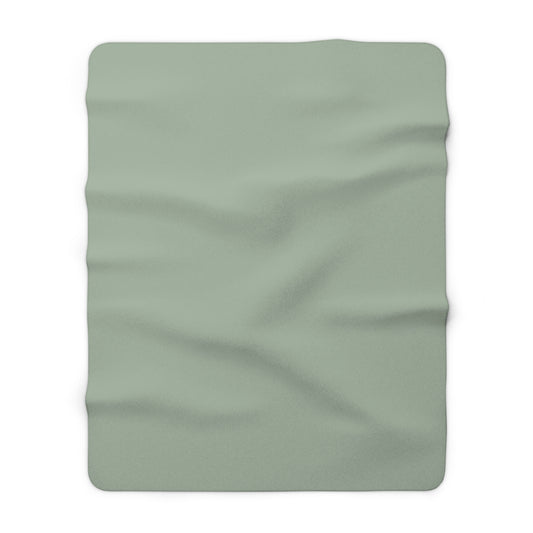 Sage Sherpa Fleece Blanket Cozy Plush Throw 3 Sizes Soft Warm Blanket