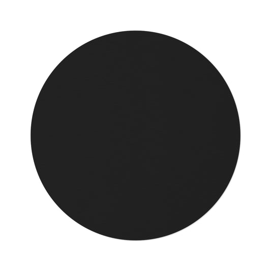 Black Coordinated Round Rug 60 Inch Floor Rug Minimal Home Decor Living Room Rug