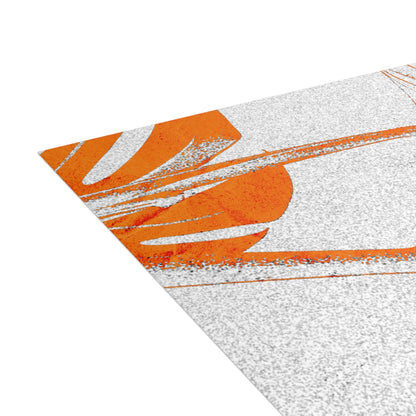 Monstera Leaf Tangerine Postcards
