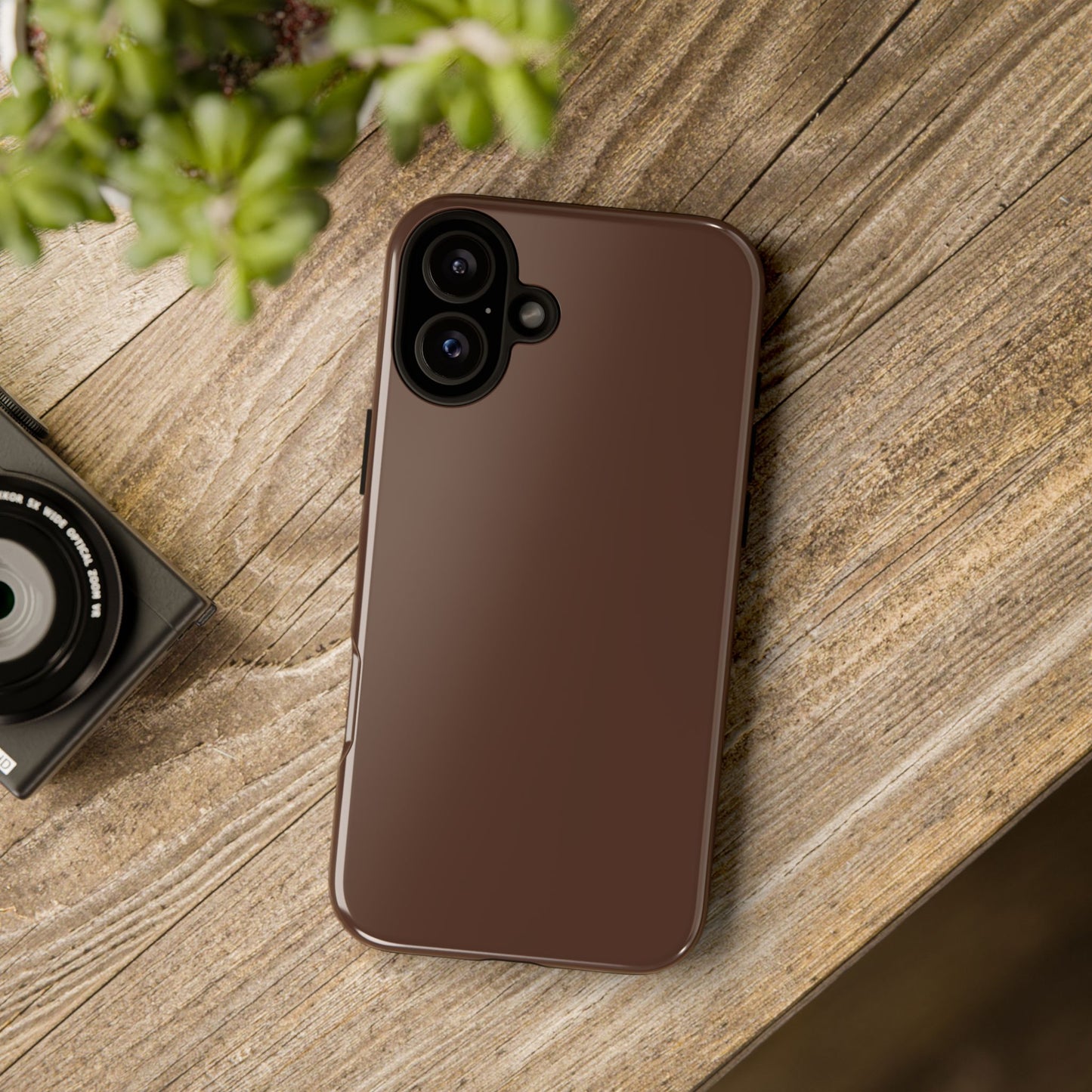 Chocolate Brown Tough Cell Phone Case Matte or Glossy Protective Case iPhone Samsung