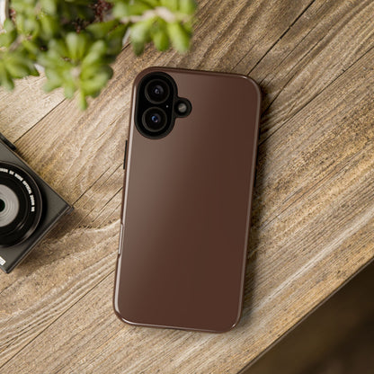 Chocolate Brown Tough Cell Phone Case Matte or Glossy Protective Case iPhone Samsung