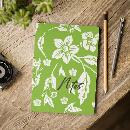 Lime Green Floral A5 Lined Journal Coordinated Collection