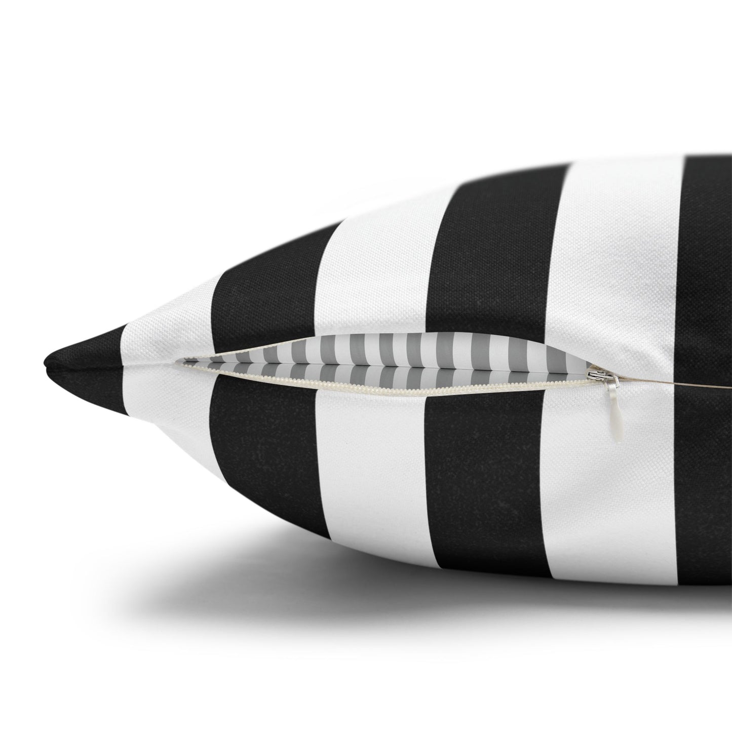Black Stripe Canvas Pillow Cover 20x20