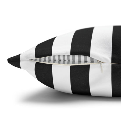 Black Stripe Canvas Pillow Cover 20x20