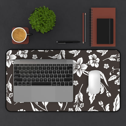 Muted Charcoal Floral Desk Pad (12x18, 12x22 or 16x32)