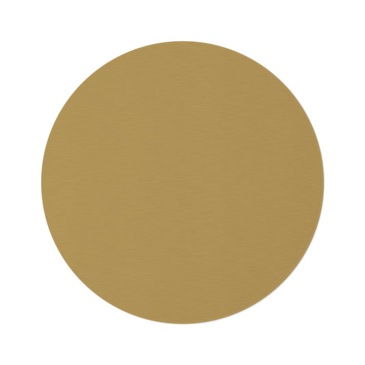 Muted Gold Round Rug 60 Inch Floor Rug Minimal Home Decor Living Room Rug