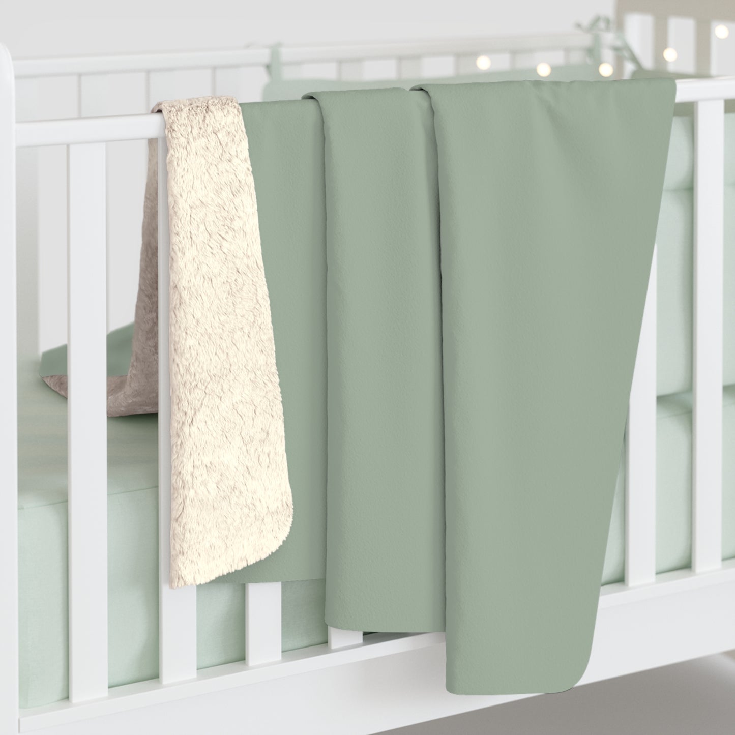 Sage Sherpa Fleece Blanket Cozy Plush Throw 3 Sizes Soft Warm Blanket