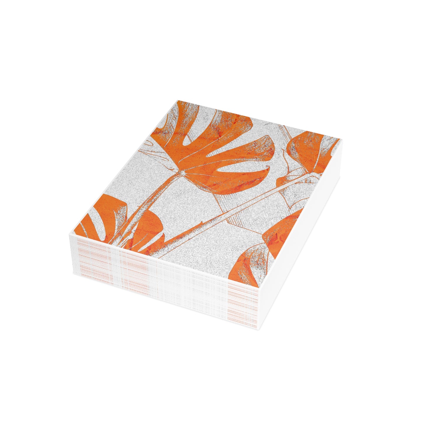 Monstera Leaf Tangerine Postcards