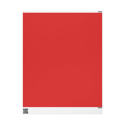 True Red Wrapping Paper Matte or Glossy Gift Wrap 3 Sizes Fine Art Paper
