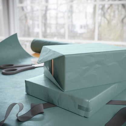 Dusty Blue Wrapping Paper Matte or Glossy Gift Wrap 3 Sizes Fine Art Paper