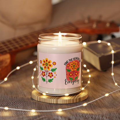 Find the Beauty 9 oz Candle Inspirational Floral Soy Candle