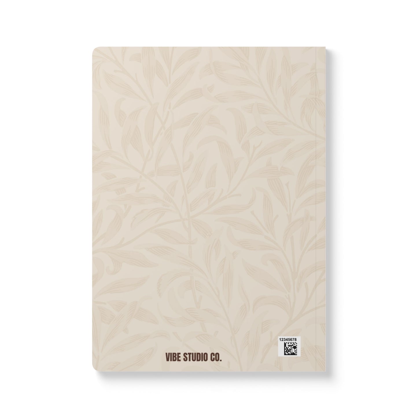Latte Cream Leaves A5 Lined Journal Minimal Botanical Notebook | Coordinated Collection