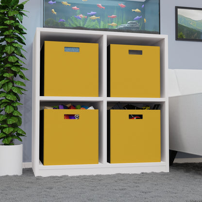 Honey Yellow Felt Storage Box Foldable Organizer Bin Home Storage Basket