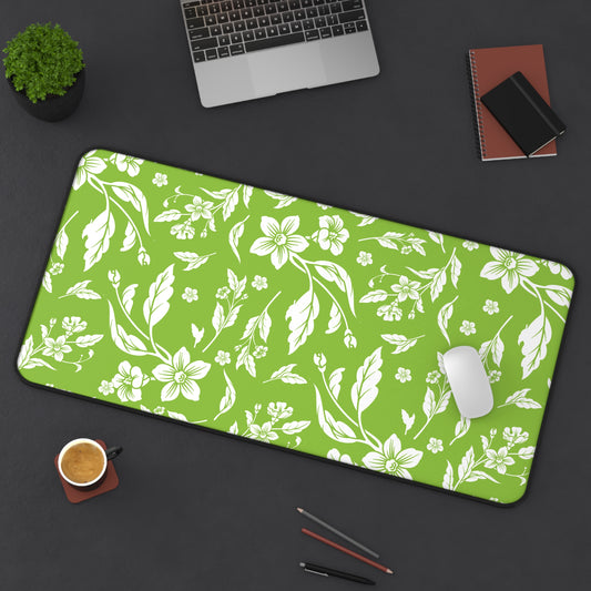 Muted Lime Floral Desk Pad (12x18, 12x22 or 16x32)