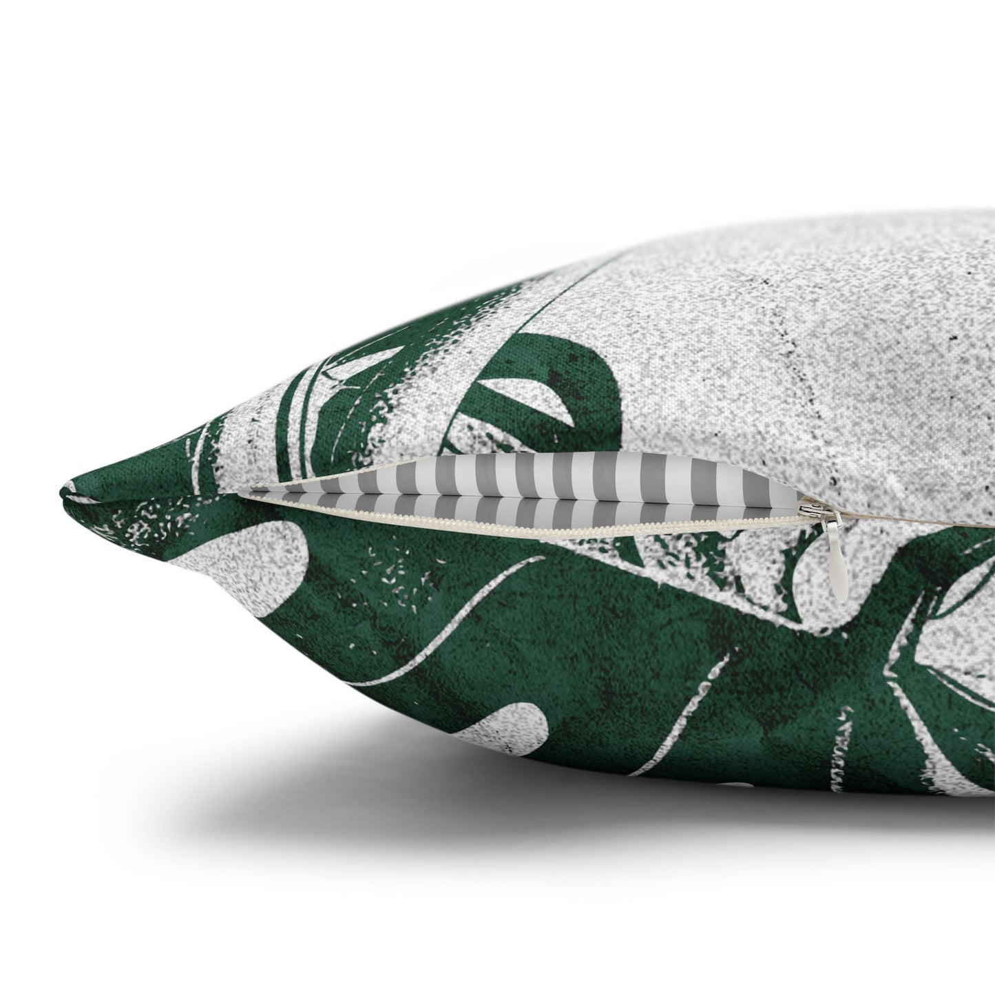 Monstera Leaf Green Canvas Pillow Cover 20x20