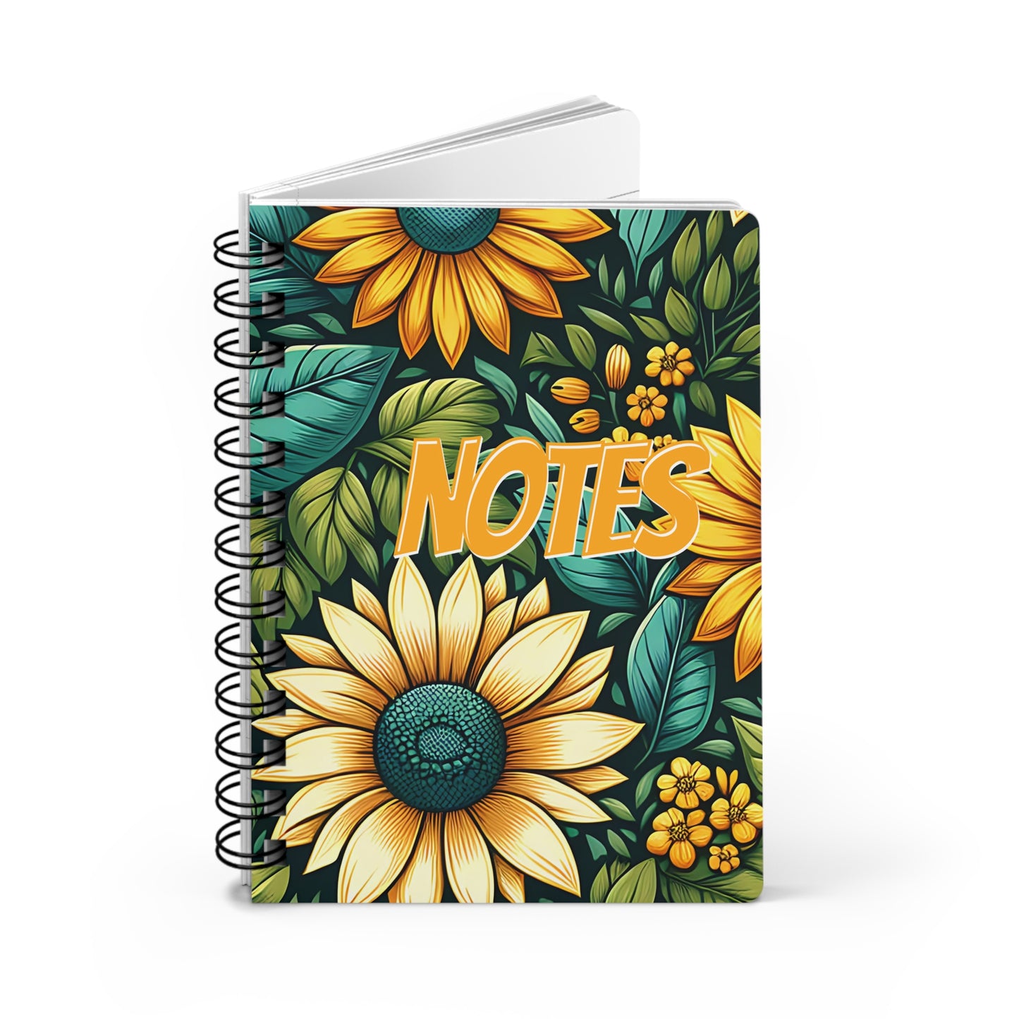 Sunflower Grove Spiral Journal Butterfly Notebook