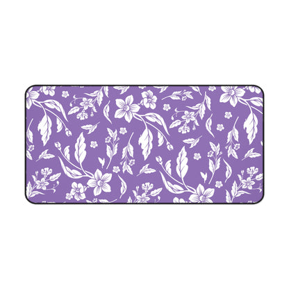 Purple Floral Desk Pad (12x18, 12x22 or 16x32)