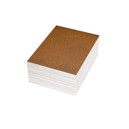 Saddle Tan Floral Postcard Set Pack of 10, 30 or 50 w/ Envelopes | Coordinated Collection