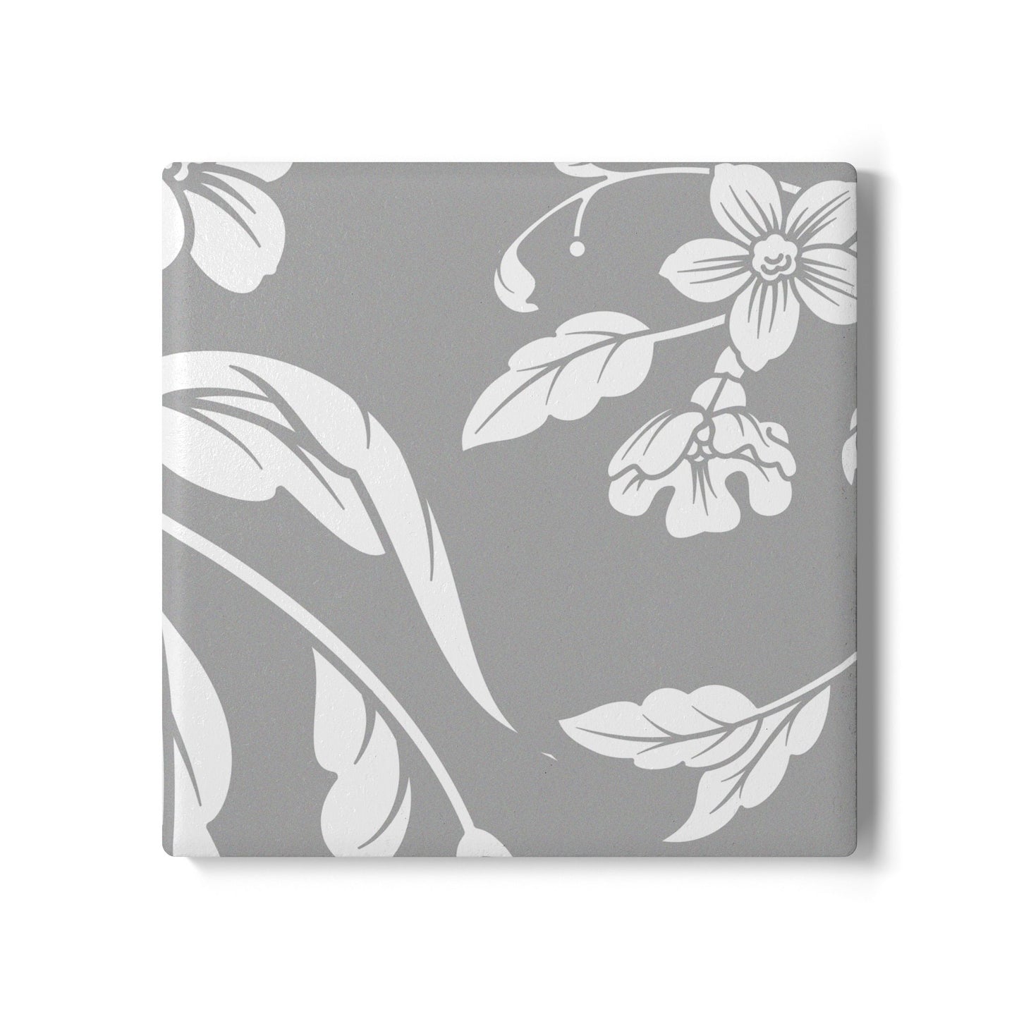 Grayscale Floral Ceramic Coaster Coordinated Collection