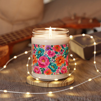 Dreamy Floral 9oz Soy Candle Floral Decor Candle