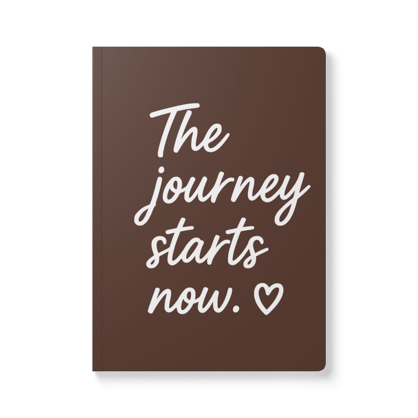 Chocolate Brown The Journey Starts Now A5 Lined Journal