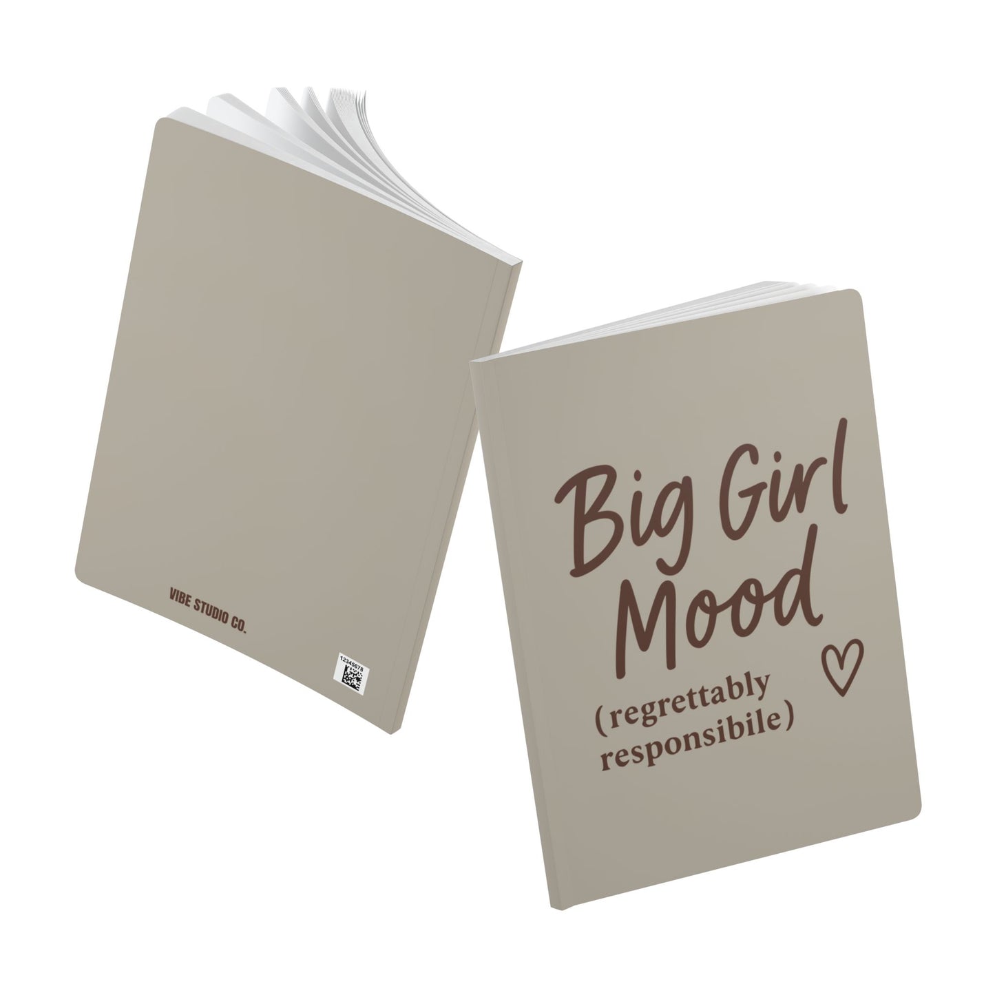 Warm Stone Big Girl Mood A5 Lined Journal