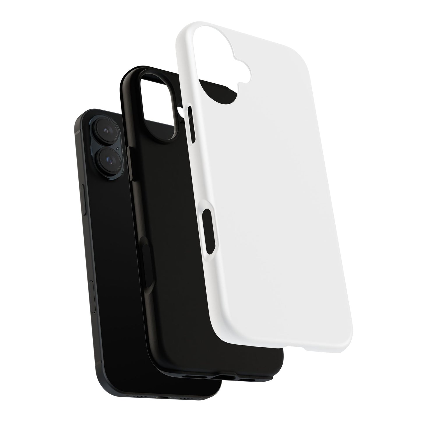 White Tough Cell Phone Case Matte or Glossy Protective Case iPhone Samsung