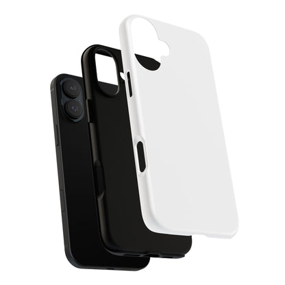 White Tough Cell Phone Case Matte or Glossy Protective Case iPhone Samsung