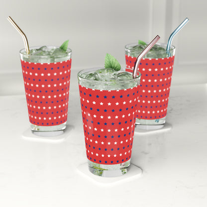 Red, White and Blue Stars Pint Glass, 16oz