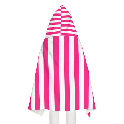 Pink Stripe Baby/Kid Hooded Towel Pink Bath Towel