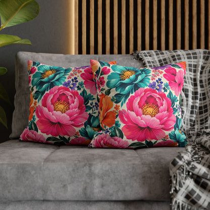 Dreamy Floral Square Pillowcase 18 x 18 Floral Pillow Cover