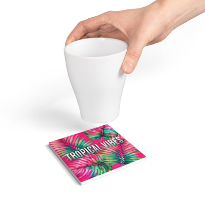 Tropical Vibes Ceramic Coaster