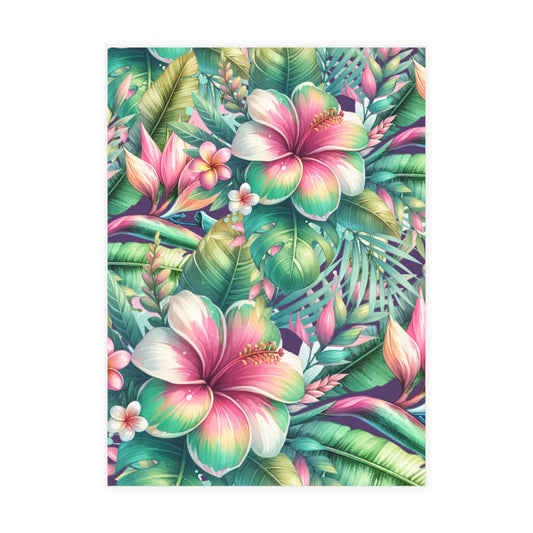 Paradise in Full Bloom Postcard Tropical Floral Botanical Postcards (30, 40 or 50)