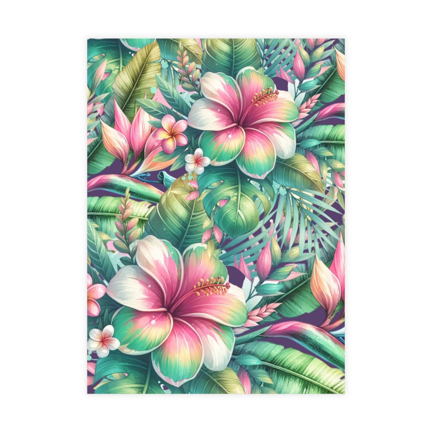 Paradise in Full Bloom Postcard Tropical Floral Botanical Postcards (30, 40 or 50)