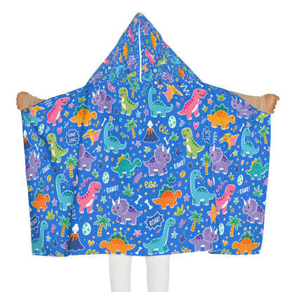 Blue Dino Baby/Kid Hooded Towel Dinosaur Bath Towel