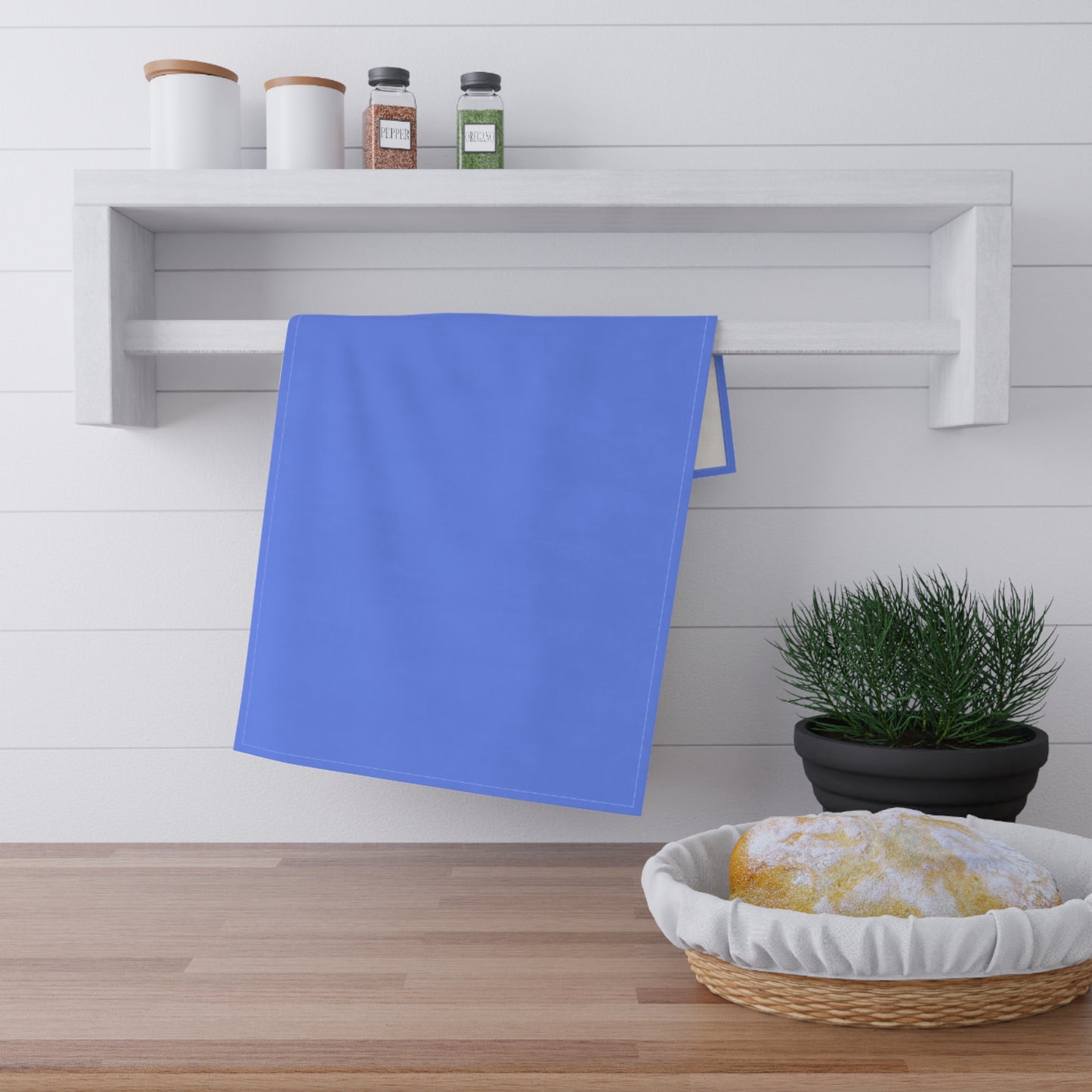 Periwinkle Cotton Twill Tea Towel 18 x 30