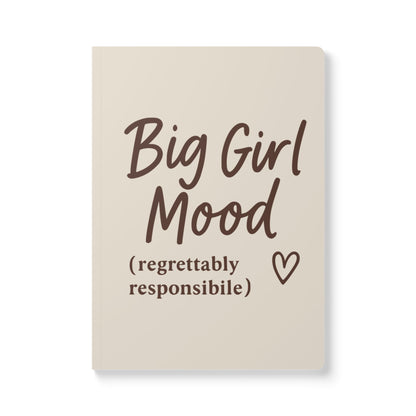 Latte Cream Big Girl Mood A5 Lined Journal
