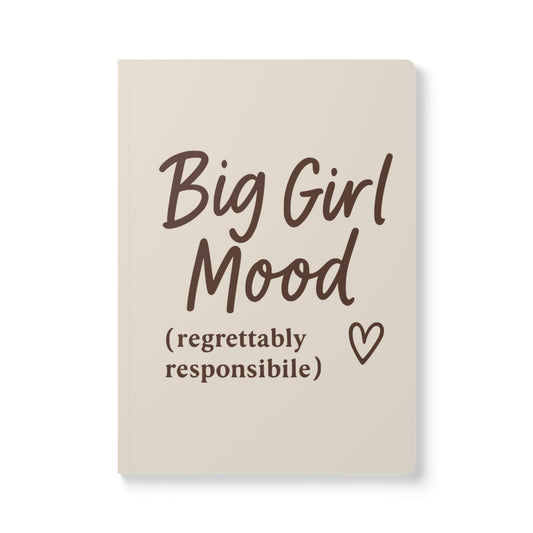 Latte Cream Big Girl Mood A5 Lined Journal