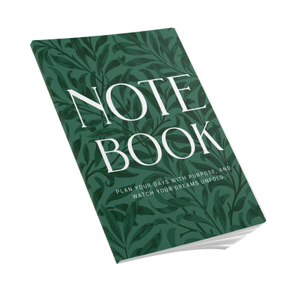 Leaf Green Leaves A5 Lined Journal Minimal Botanical Notebook | Coordinated Collection