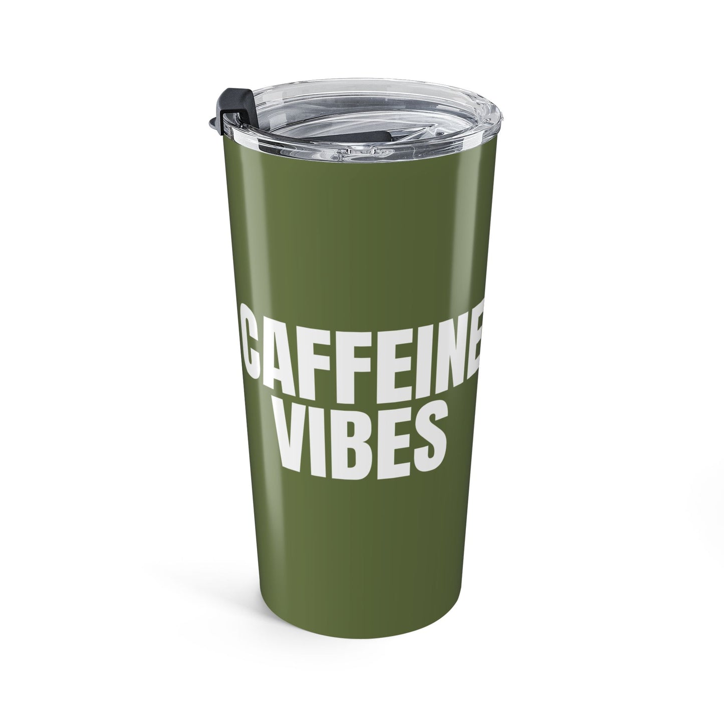 Olive Caffeine Vibes 20oz Stainless Steel Tumbler | Color Coordinated Collection