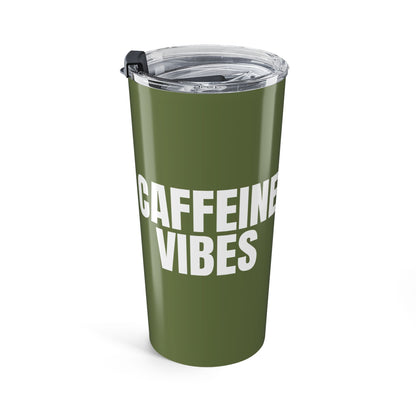 Olive Caffeine Vibes 20oz Stainless Steel Tumbler | Color Coordinated Collection
