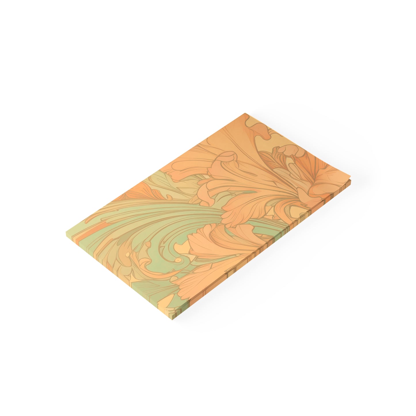 Coral Flourish Sticky Notes Floral Post It Notes (7 Sizes)