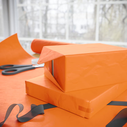 Tangerine Wrapping Paper Matte or Glossy Gift Wrap 3 Sizes Fine Art Paper
