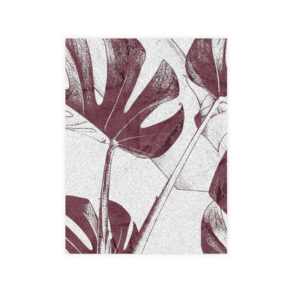 Monstera Leaf Mauve and White Postcards
