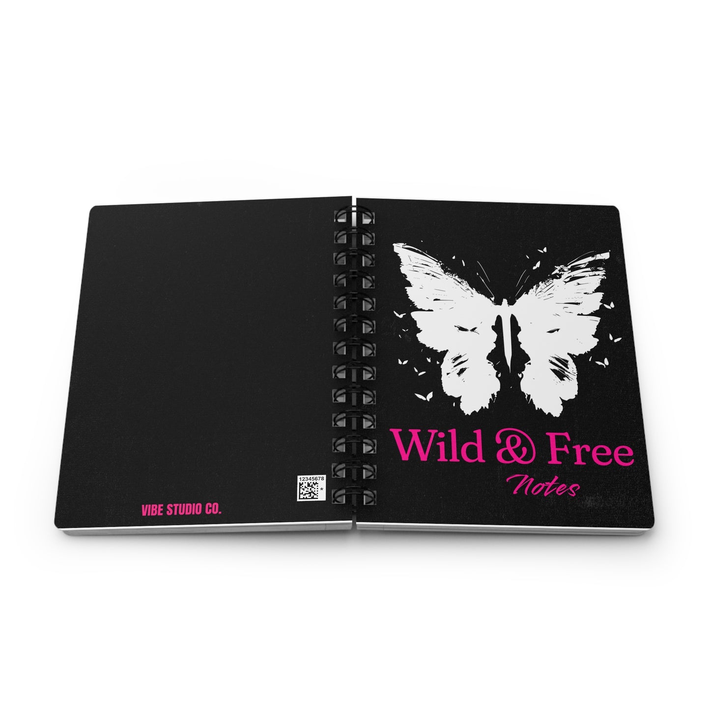 Wild and Free Spiral Journal Butterfly Notebook A5 Lined Journal