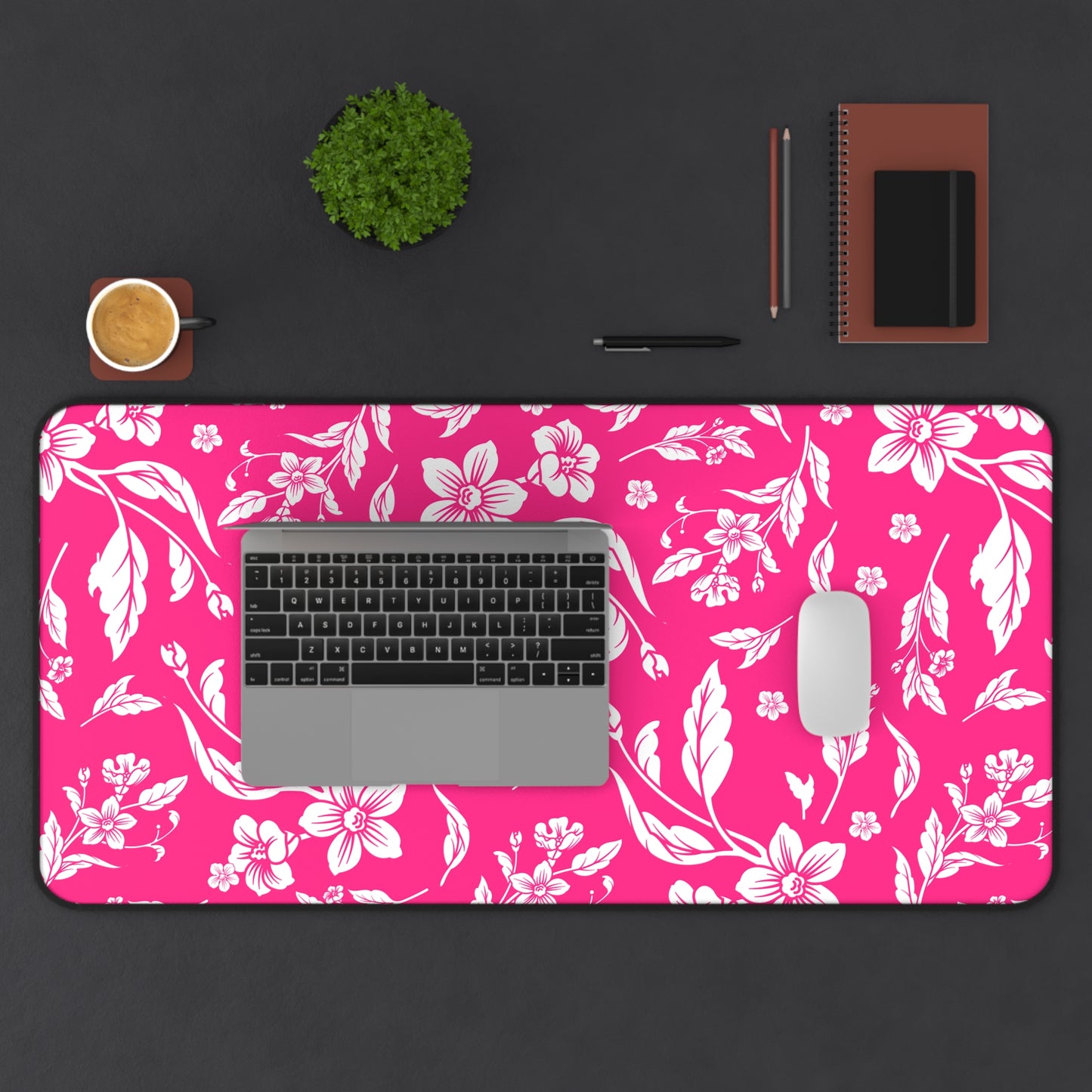 Pink Floral Desk Pad (12x18, 12x22 or 16x32)