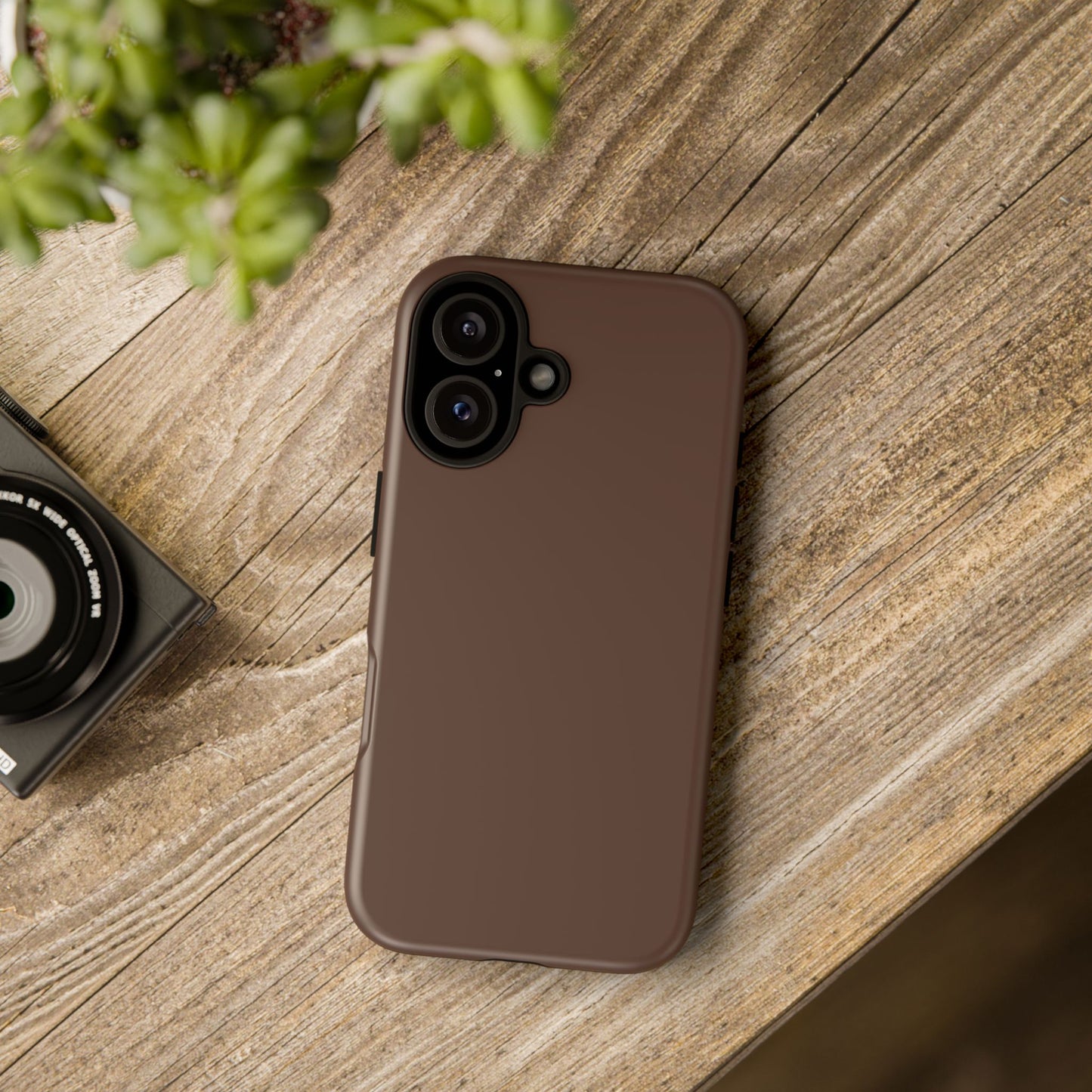 Chocolate Brown Tough Cell Phone Case Matte or Glossy Protective Case iPhone Samsung